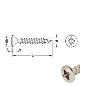 Skrūves virām 3.5x15 mm