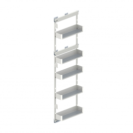 Cargo MAXI PURO ar sānu stiprinājumu, korpusam 150/200 mm h-1700 mm Balts + Stikls