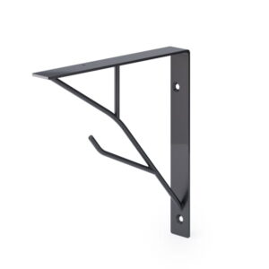 Plauktu kronšteins LOFT, 150x150mm,melns matēts (slodze:max 20kg)